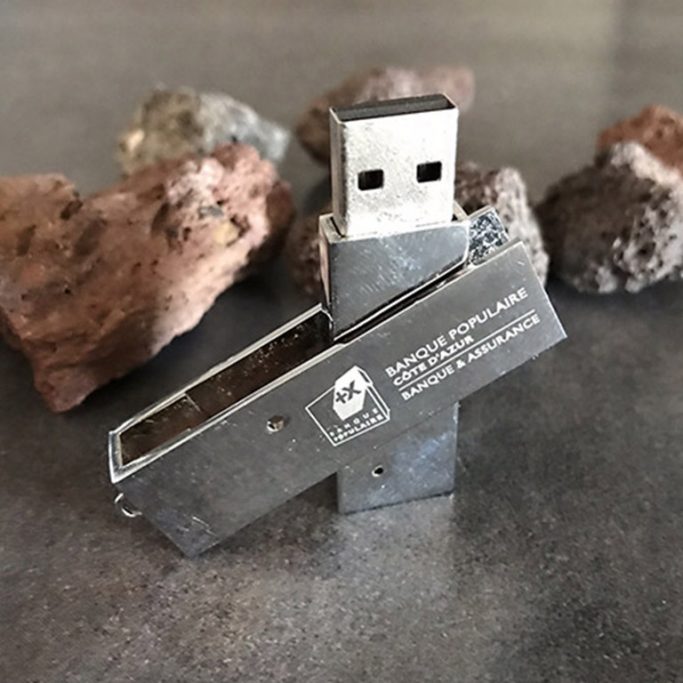 clé USB métal luxe rotative